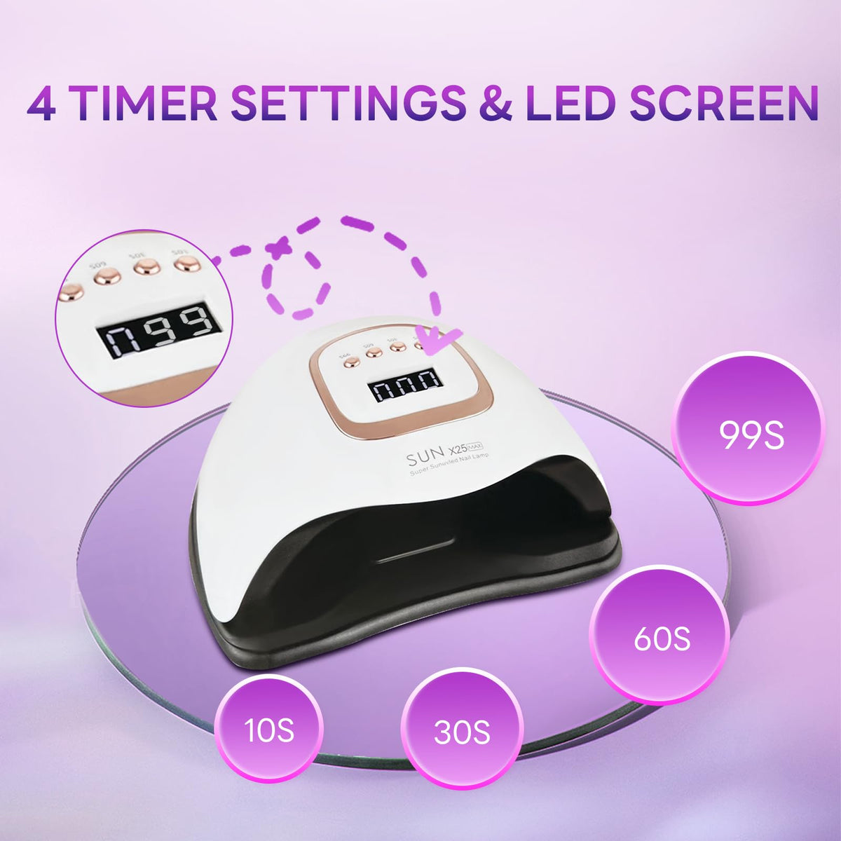 BEENLE LED display and timer buttons for precise control and quick setup