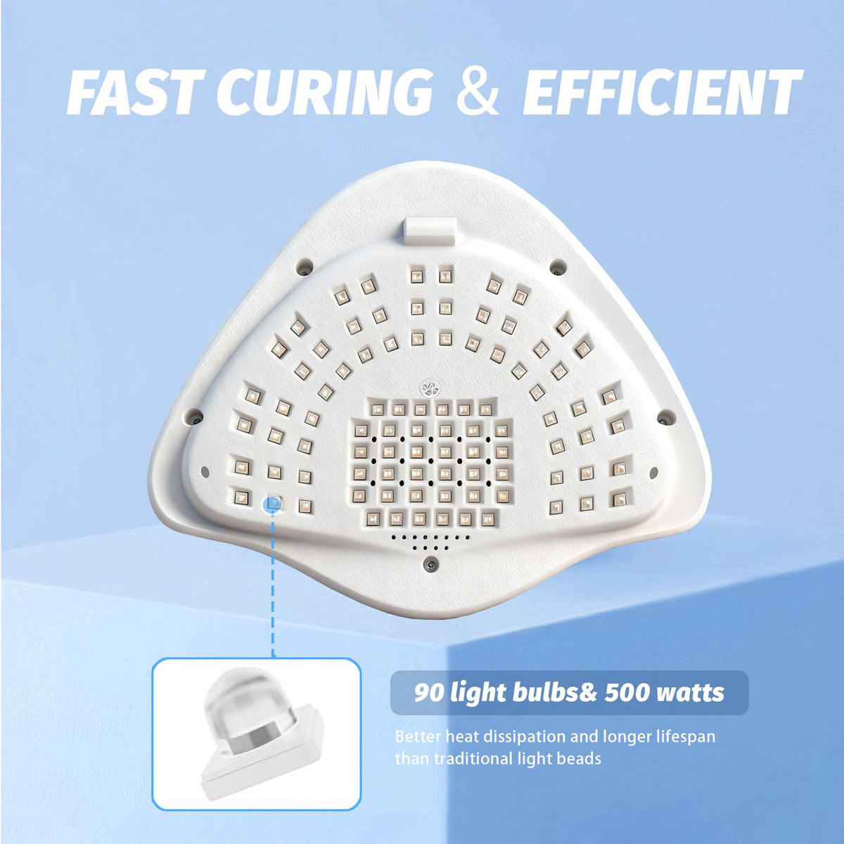 BEENLE single foot in lamp to show roomy interior suitable for pedicures