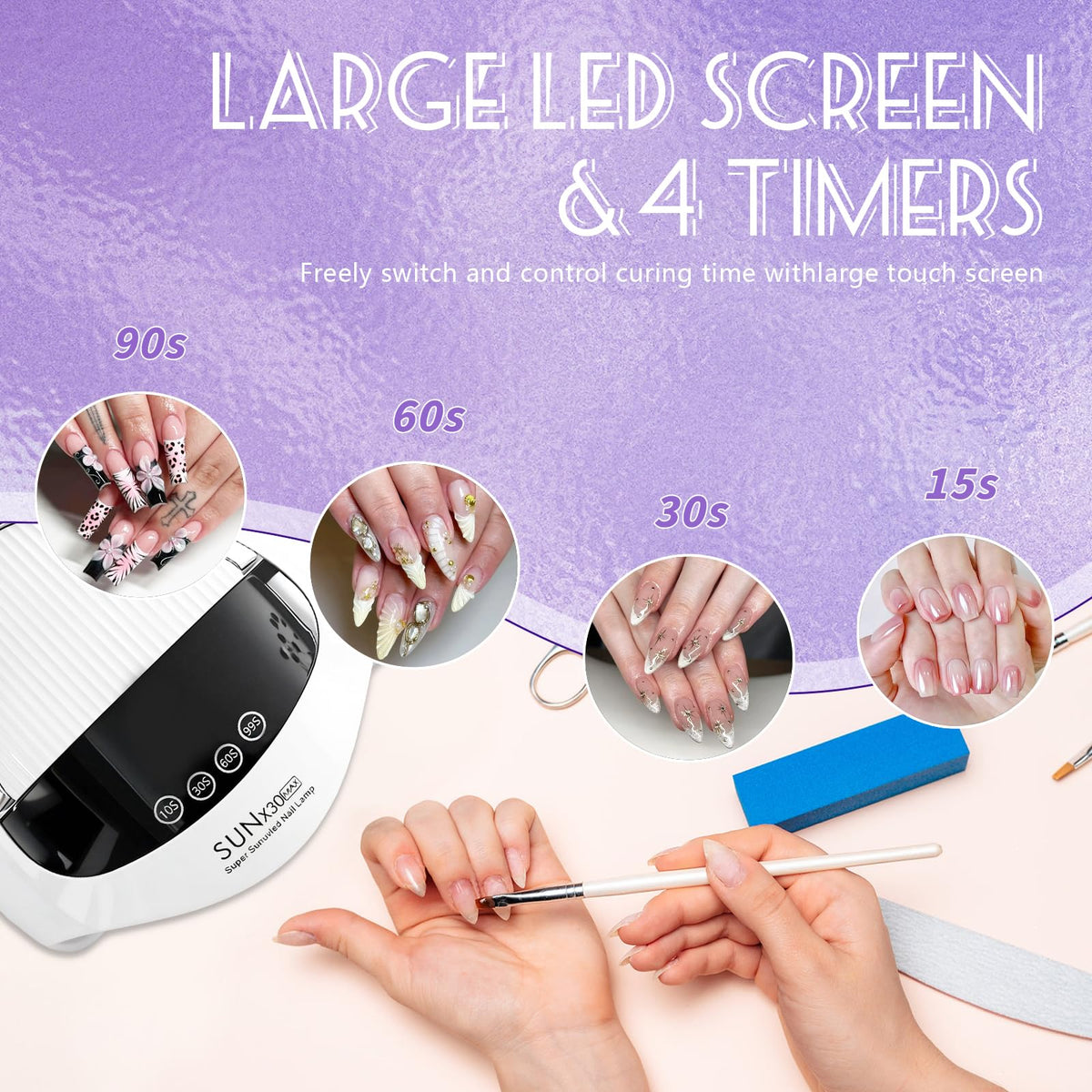 BEENLE hand inside lamp during use demonstrating hands-free sensor