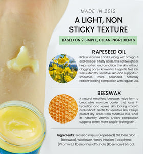 Beesaluxe Beesalene applied to lips demonstrating hydration and non-sticky feel