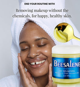 Beesaluxe Beesalene massaged into hands and heels for deep moisturizing benefits