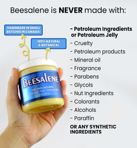 Beesaluxe Beesalene open jar close-up showing smooth texture and spreadability