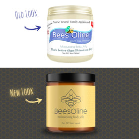 BeesOline texture close-up highlighting smooth beeswax hydration
