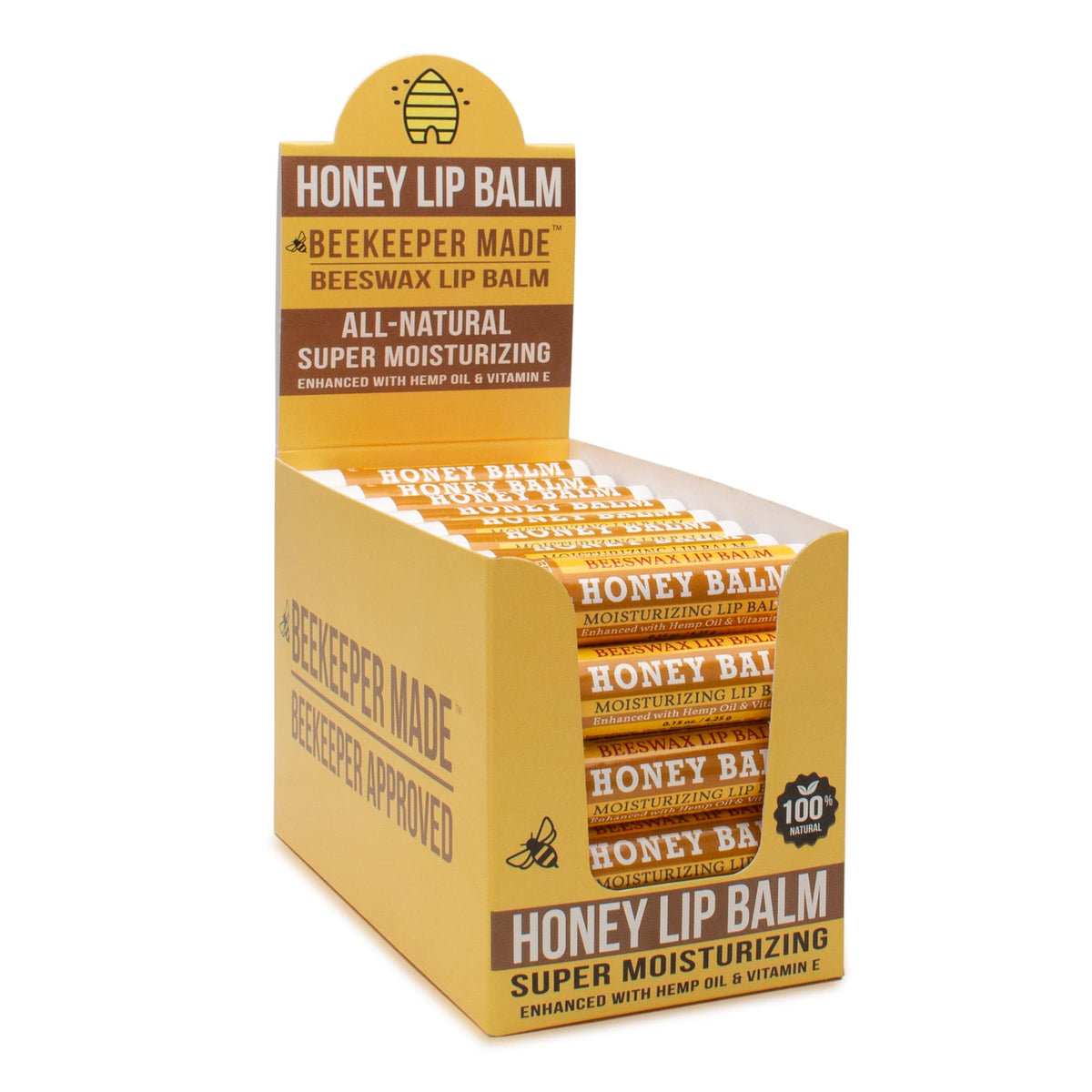 Beessential front packaging showing 40-count honey beeswax bulk value