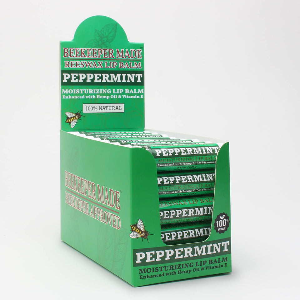 Beessential front packaging showing 40-count peppermint tubes, convenient bulk supply