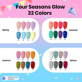 beetles 32 colors display showing vibrant seasonal gel shades