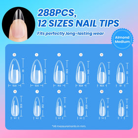 Beetles Gel Polish almond tip close-up showing smooth extension for salon shaping