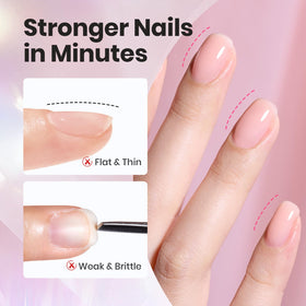 beetles application on nail apex illustrating how to shape and strengthen