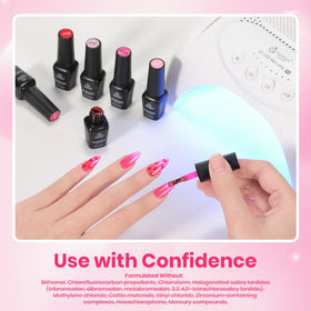 beetles application on nails in use demonstrating even brush coverage and shine