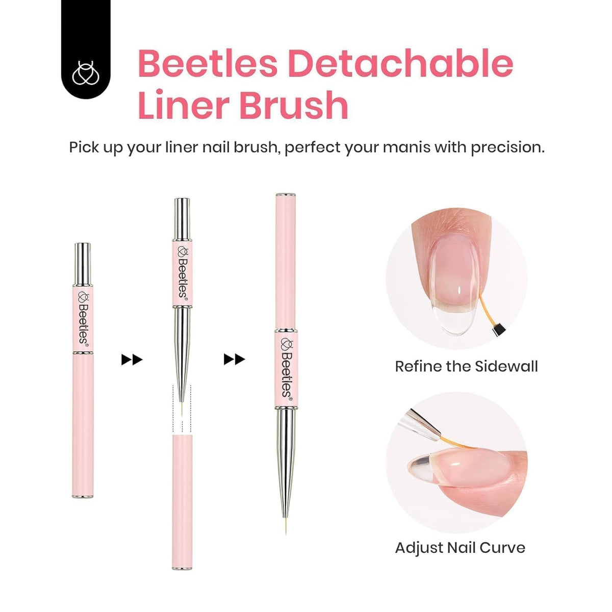 beetles applying builder gel to a natural nail demonstrating easy sculpting benefit