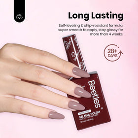 beetles application photo in salon showing brush stroke and cured shine for professional finish