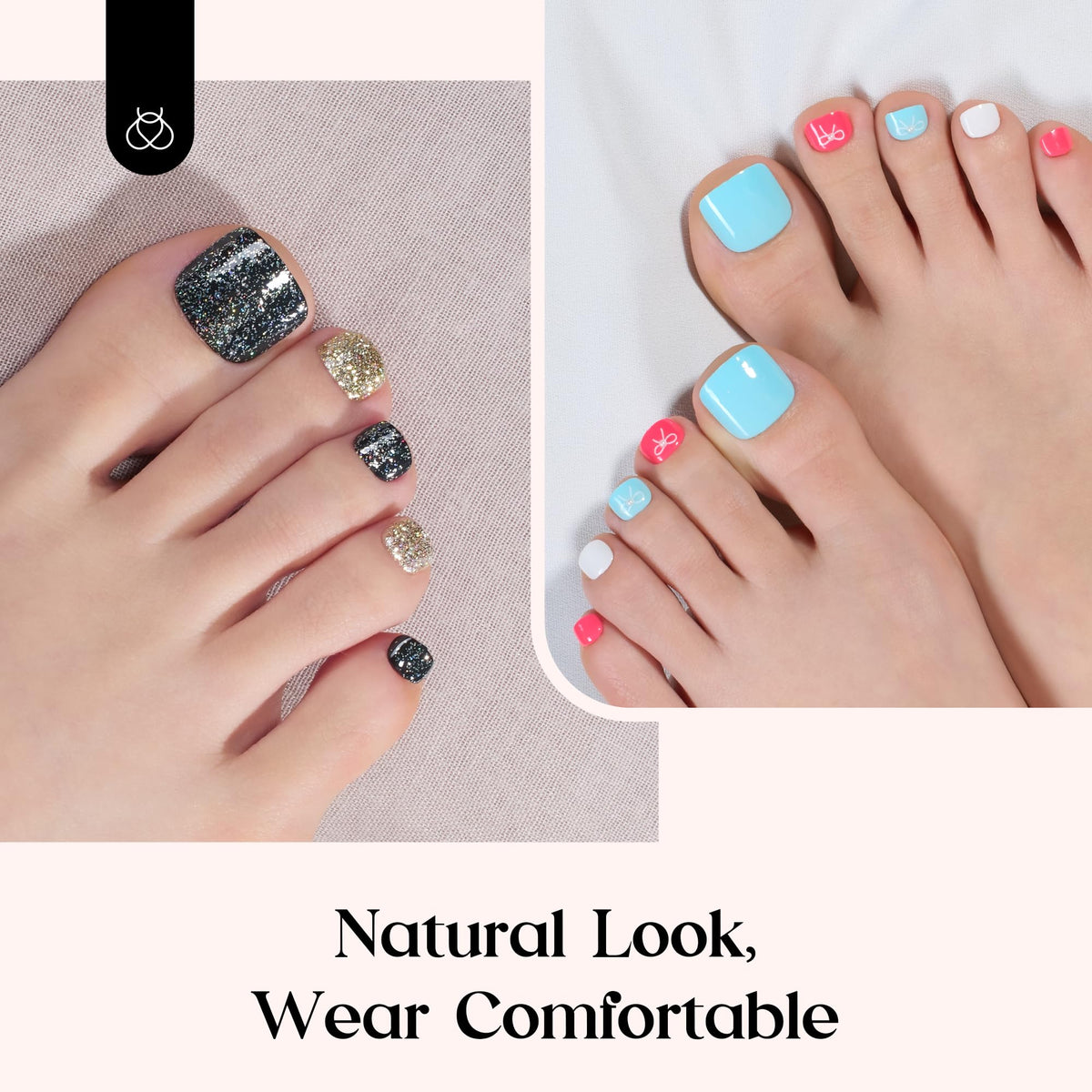 beetles application tools and contents displayed to streamline at-home pedicures