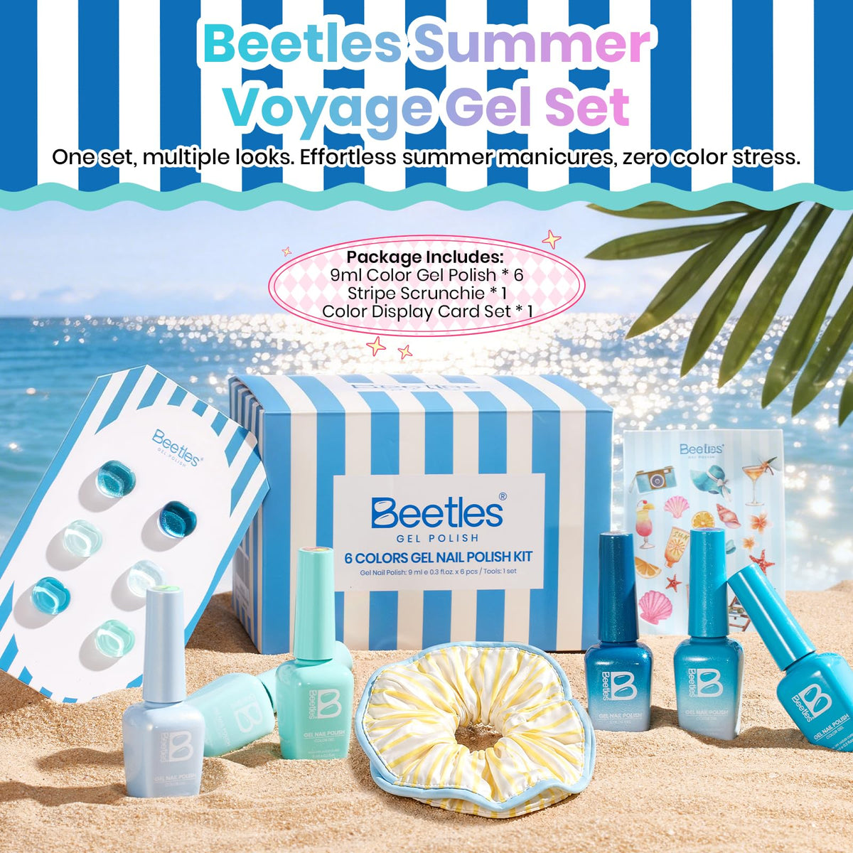 beetles Gel Polish color swatches on nail wheels for shade selection ease