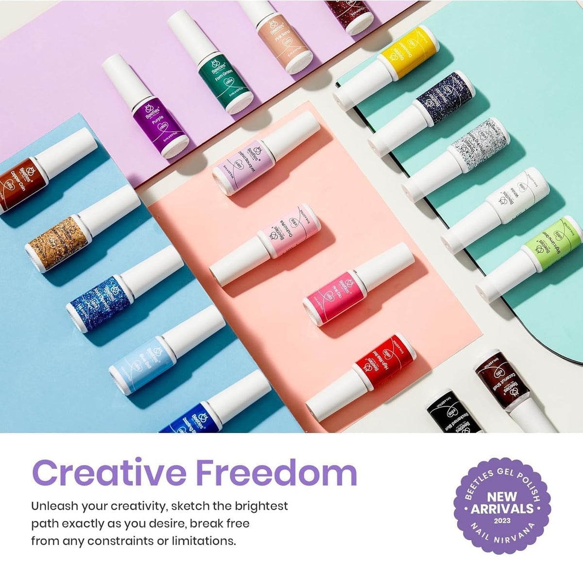 Beetles Gel Polish close-up thin brush tip for precise line work benefit accuracy