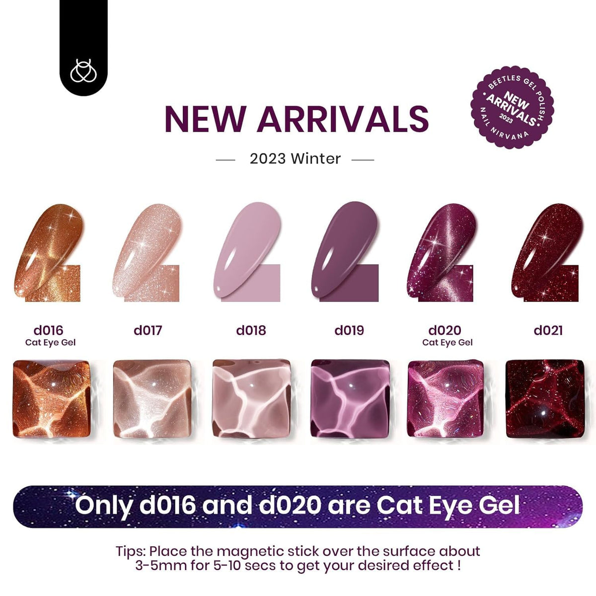 Beetles Gel Polish bottle label close-up highlighting shade code and formula information for easy selection