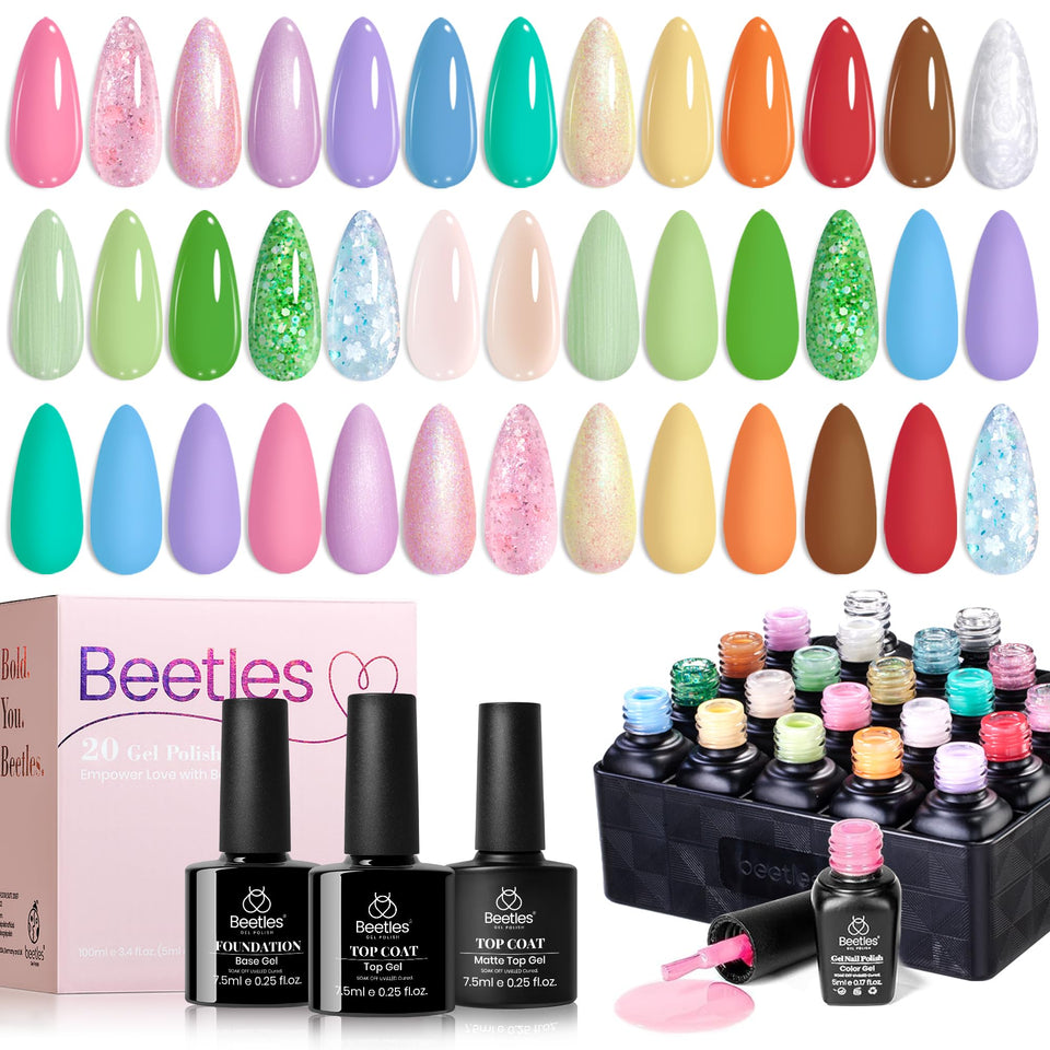 beetles Gel Polish box packaging showing full kit and neat presentation