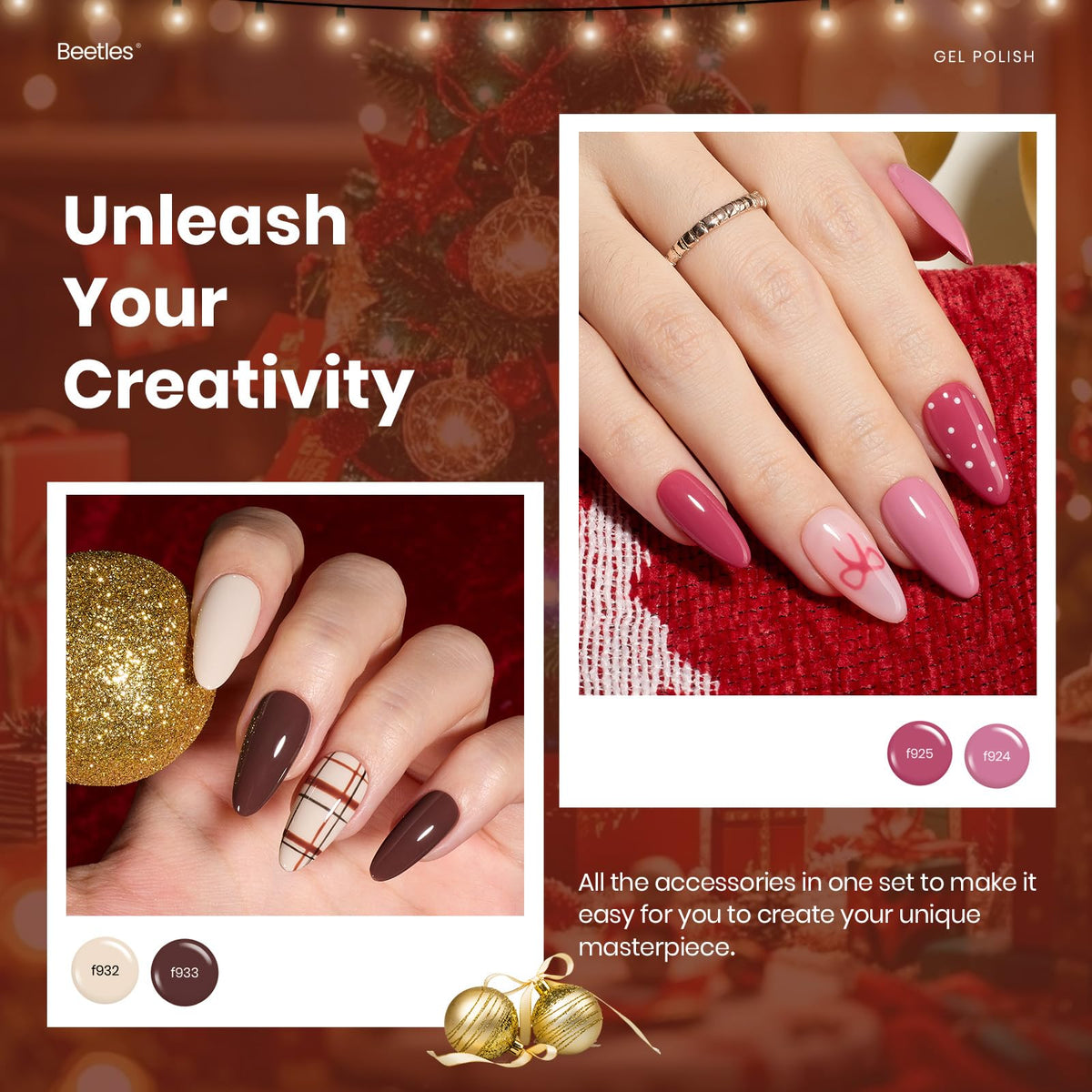 beetles gel polish swatch on nail tip showcasing rich burgundy color and salon-grade finish