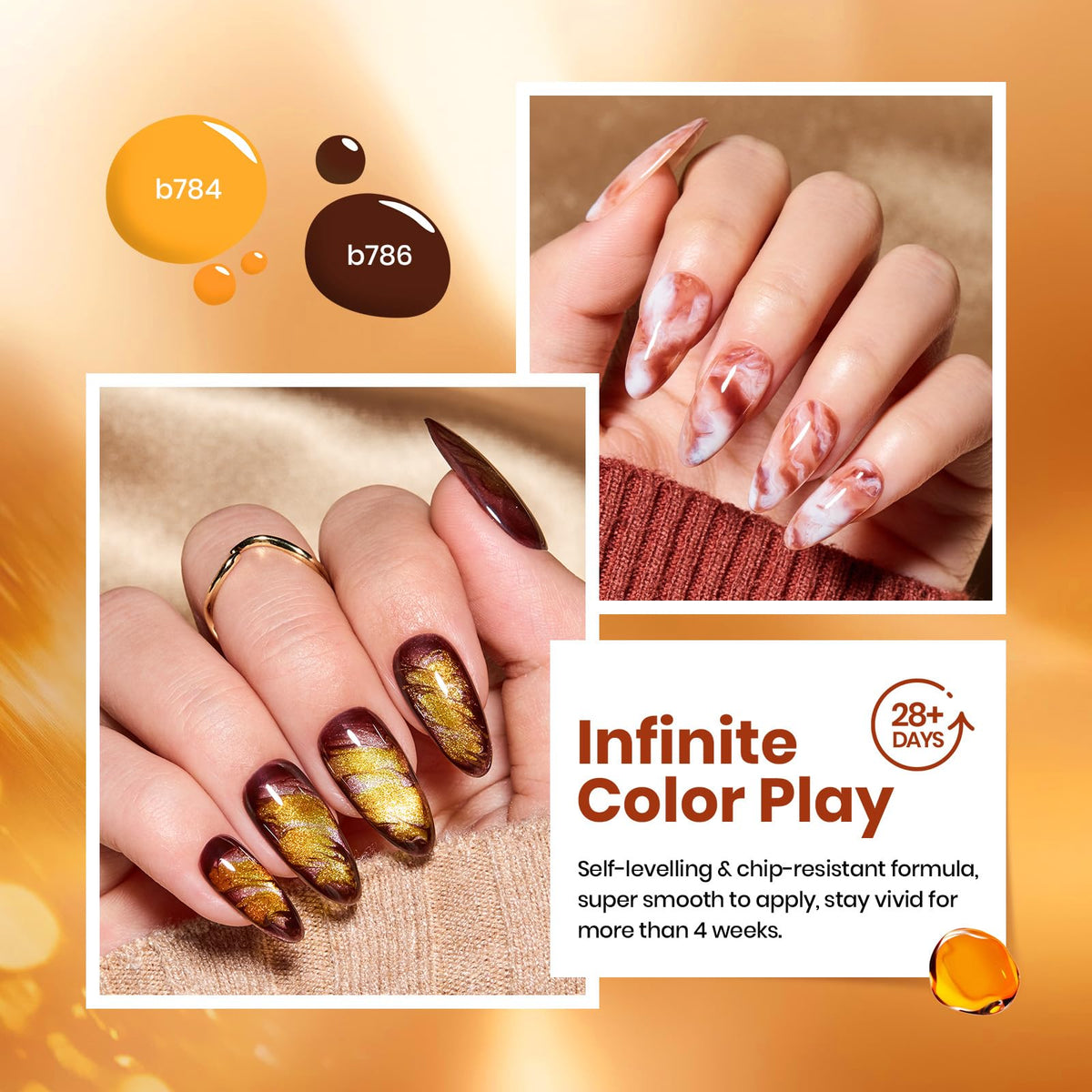 beetles brush stroke texture of polish showing smooth coverage and rich pigment benefit