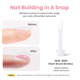 beetles builder gel application on nail tip highlighting apex and strength