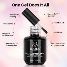 beetles builder gel texture close-up demonstrating smooth self-leveling finish