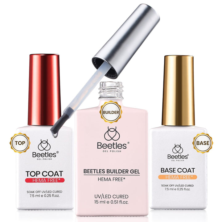 beetles builder gel front packaging showing kit components and clarity benefit