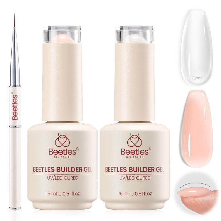 beetles builder gel front packaging showing both bottles and labels for clear identification and convenience