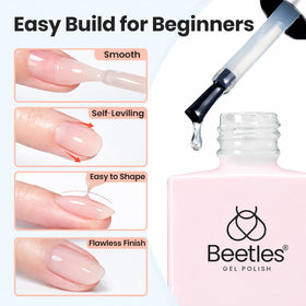 beetles builder gel in salon setup showing professional curing and results