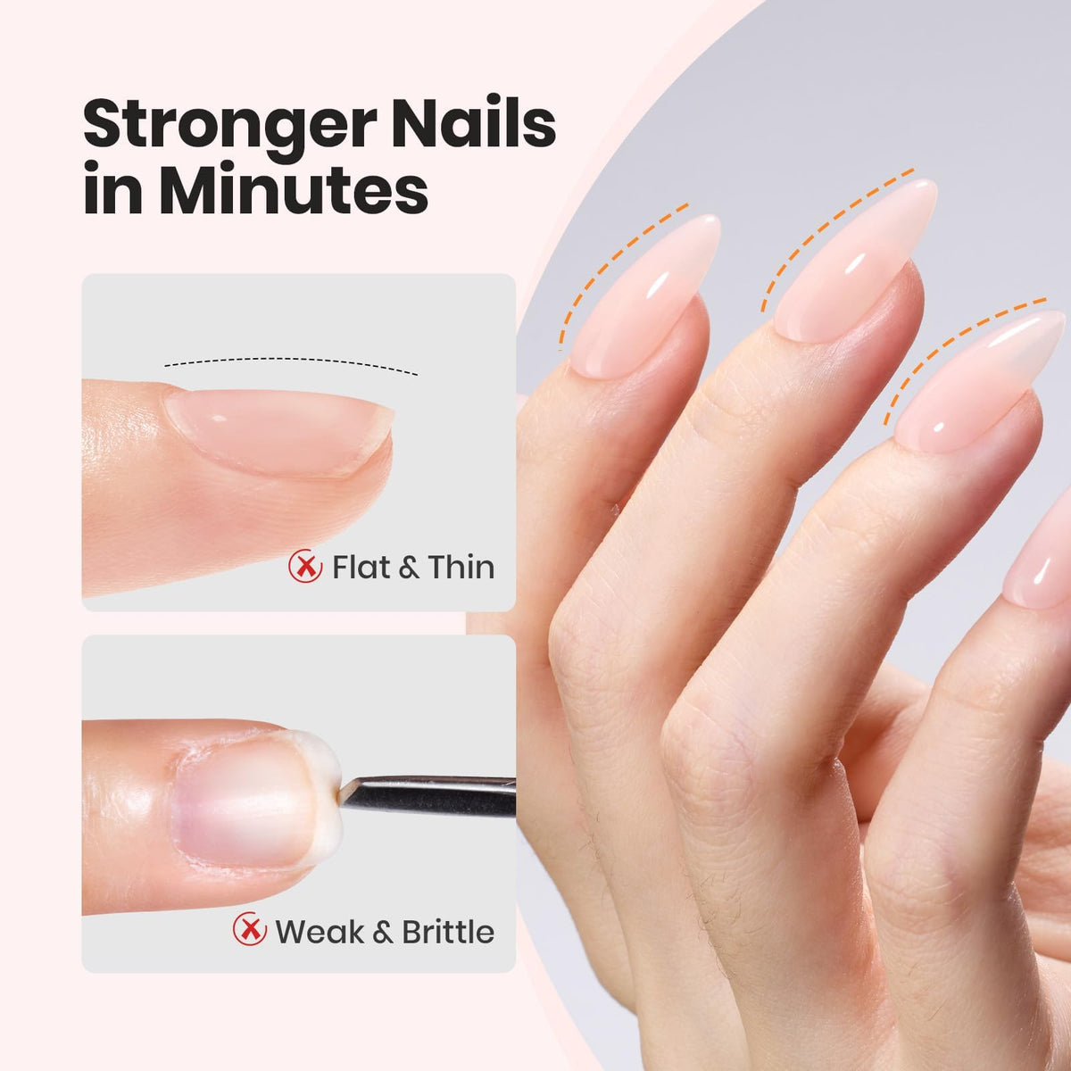 beetles builder gel in use salon hand application illustrating easy placement and quick curing under lamp
