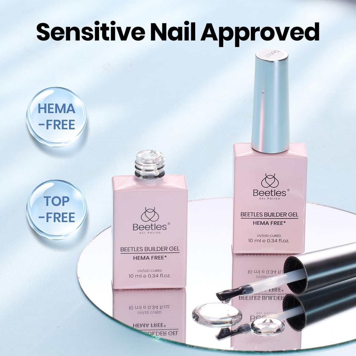 beetles builder gel precision brush close-up demonstrating controlled application