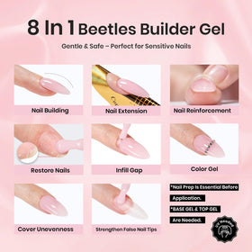 beetles builder gel texture consistency showing self-leveling formula benefit
