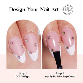 beetles builder top coat and quick-dry glue bottles for long-lasting wear