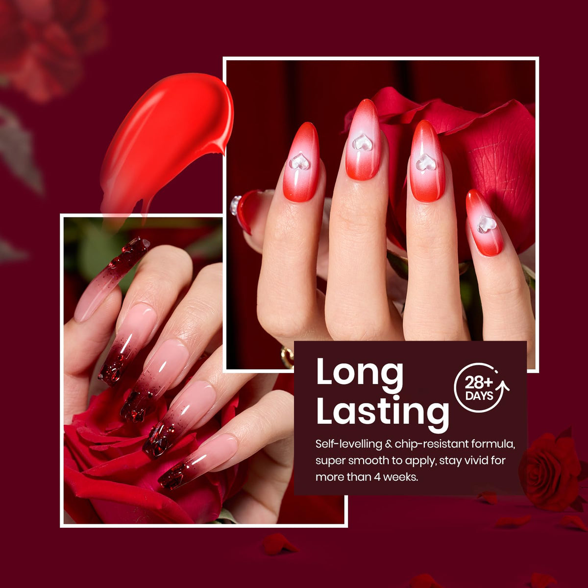 beetles burgundy cream texture on brush showing smooth application benefit: even coverage