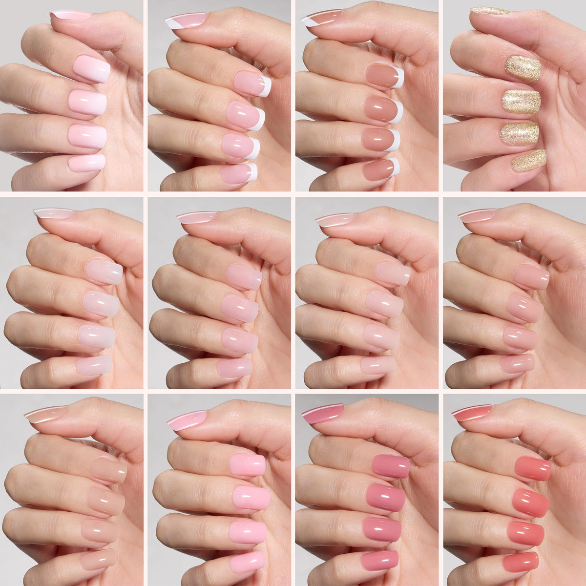 Beetles Gel Polish glitter and French tip detail highlighting elegant sparkle