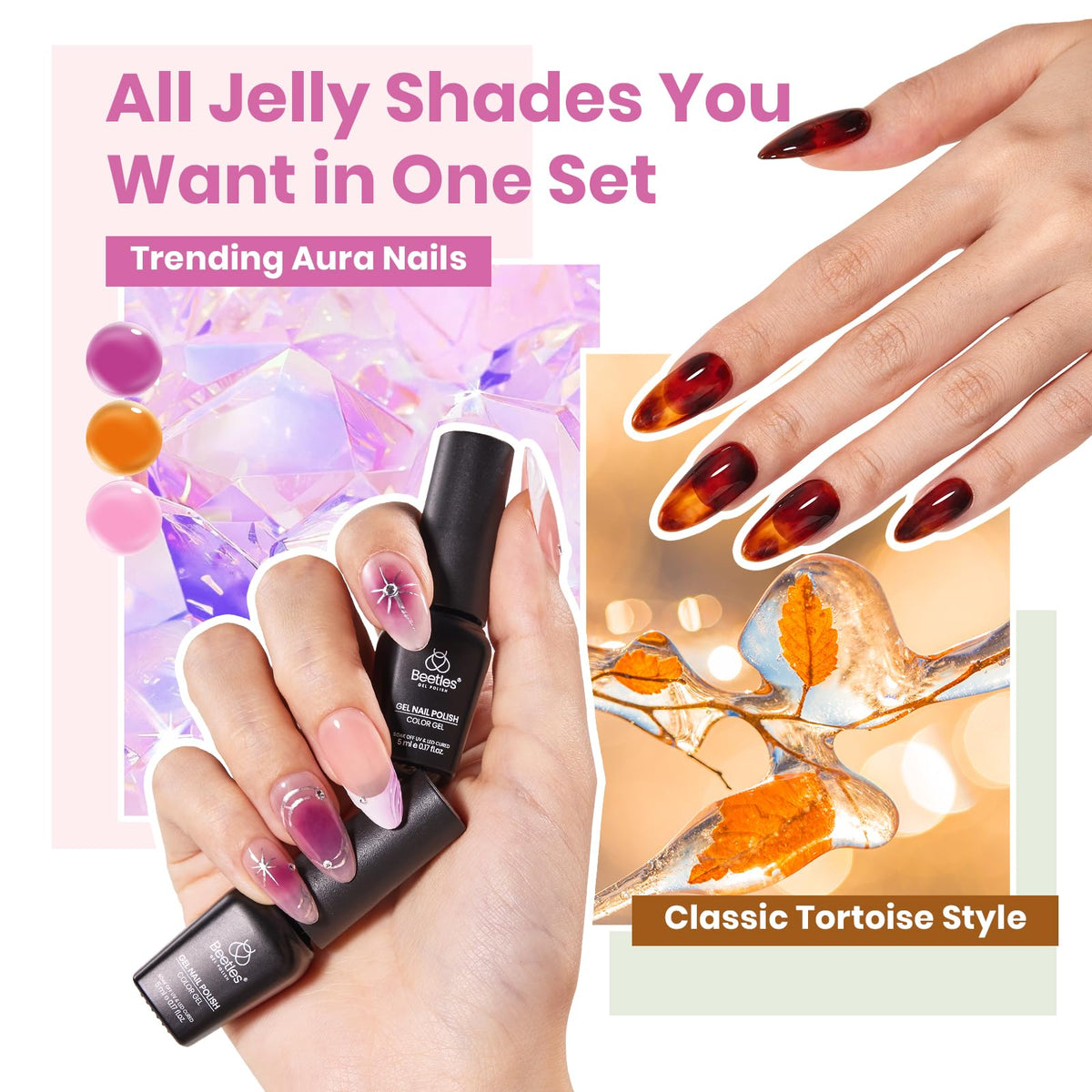beetles cat eye effect magnet showing linear shimmer for eye-catching nails benefit