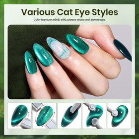 Beetles Gel Polish cat eye magnet effect detail showing reflective stripe benefit