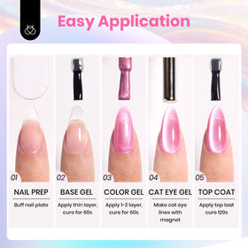 beetles salon-style fingertip set showing glossy long-lasting iridescent finish