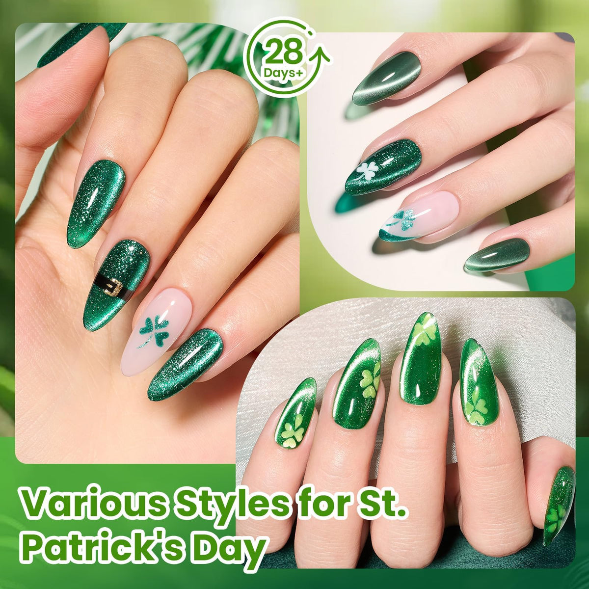 Beetles Gel Polish close-up metallic texture of cat eye pigment, vivid reflective effect benefit