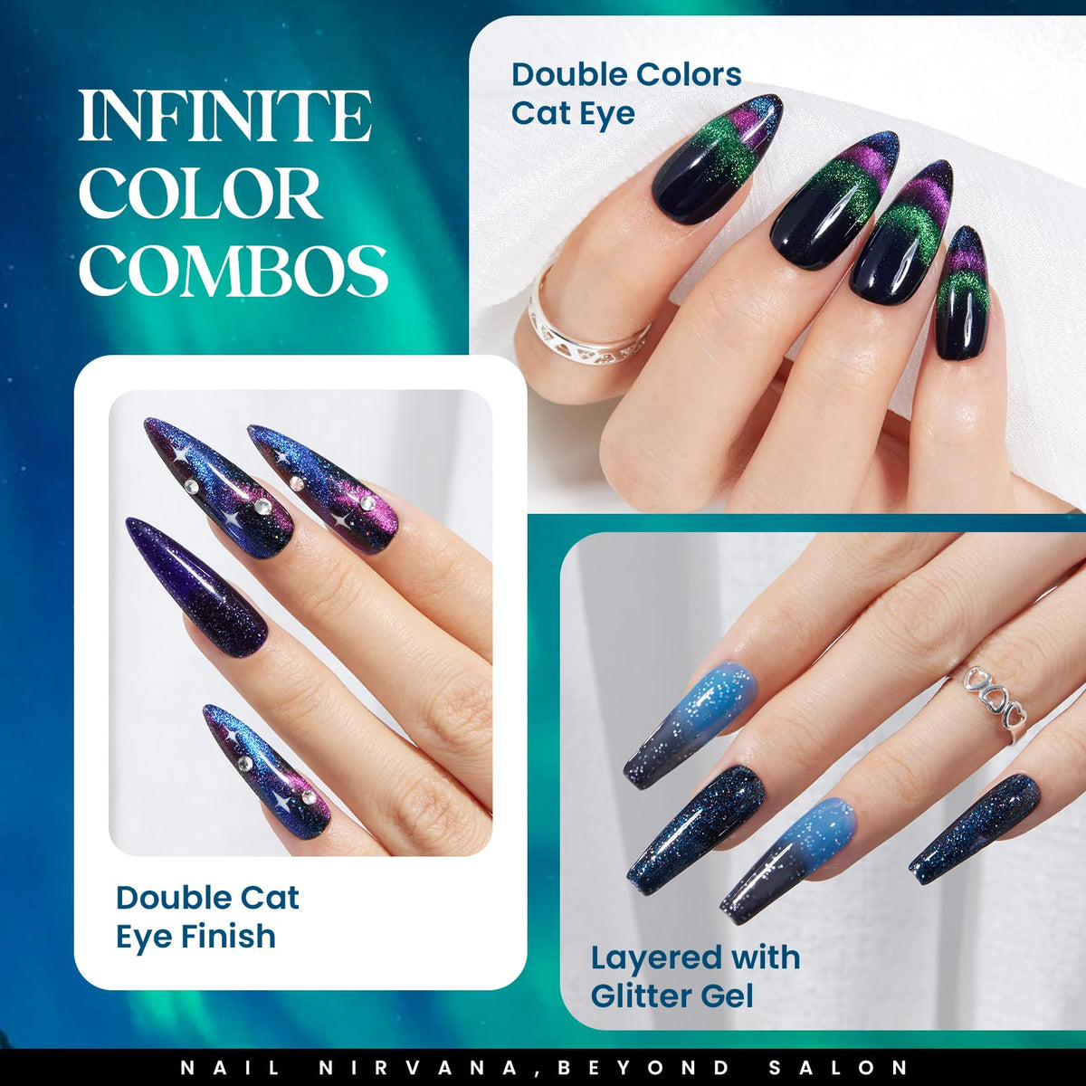 Beetles close-up cat-eye stroke revealing magnetic pigment alignment and shimmer
