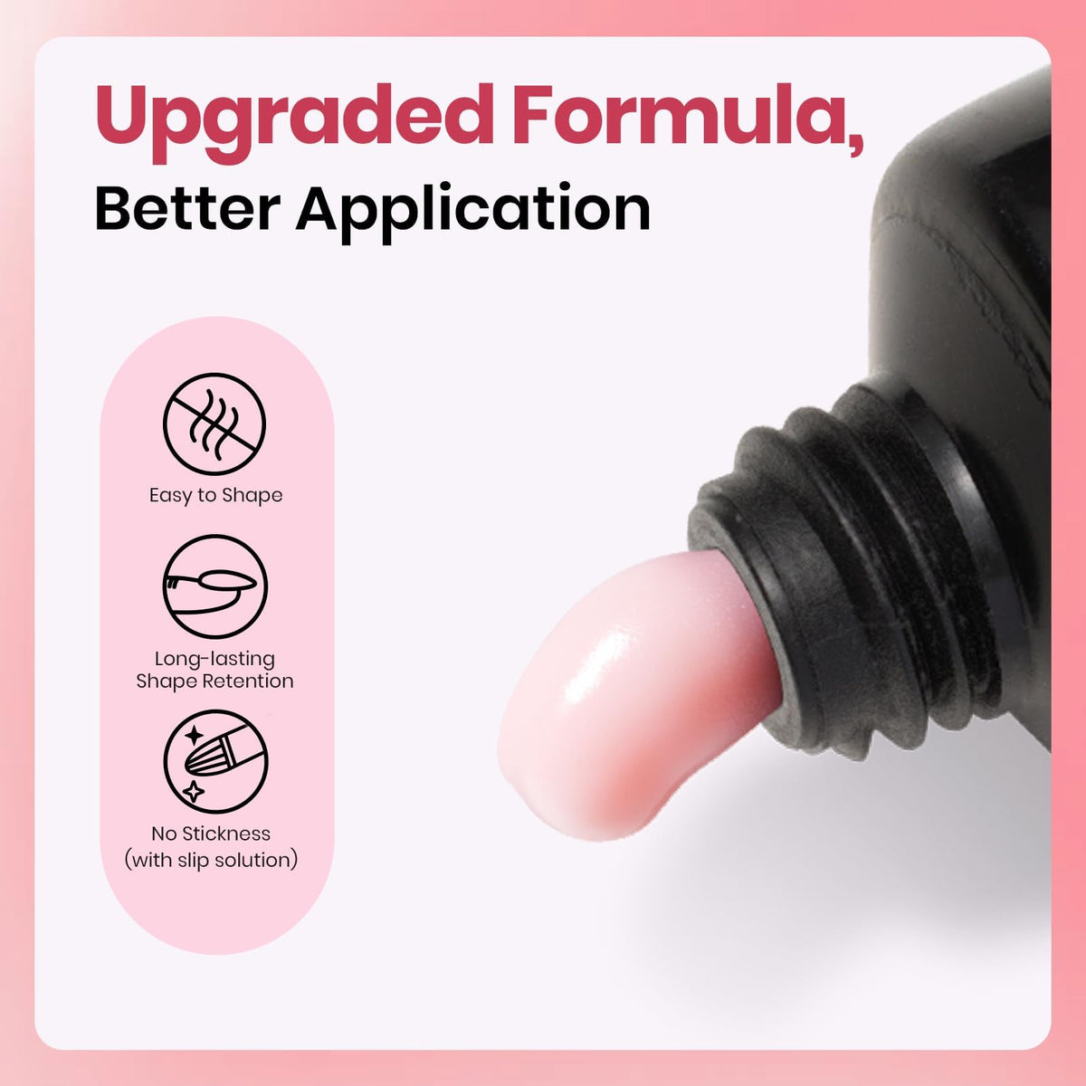 Beetles close-up gel texture on brush highlighting easy shaping benefit