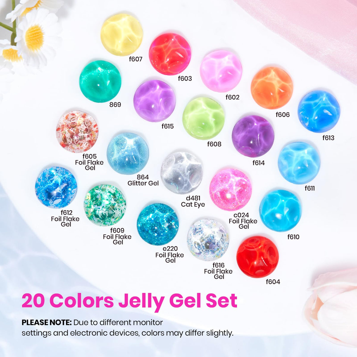 beetles jelly gel texture close-up highlighting sheer neon depth and smooth finish