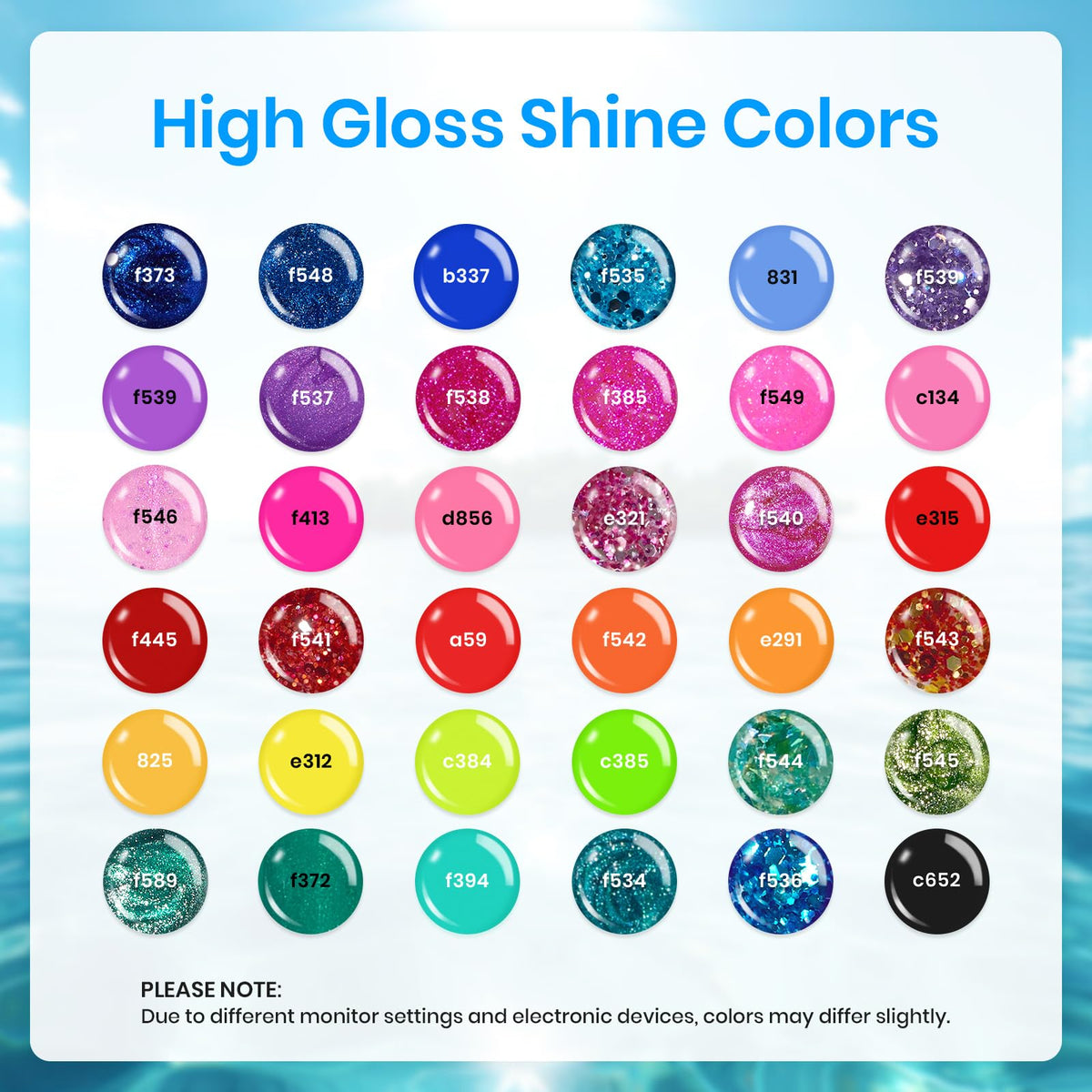 beetles open display of 36 colors highlighting vibrant summer palette