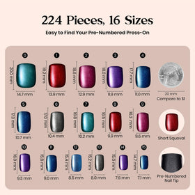 Beetles color range display of seven shades offering versatile style options