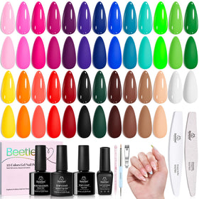 beetles gel polish front packaging showing full kit and included bottles