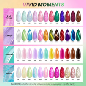 beetles color row closeup displaying 48 shades to mix and match for seasonal looks and creativity