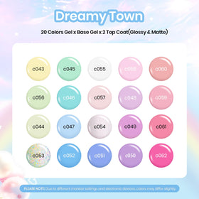 Beetles color swatch layout with all twenty shades displayed to help choose complementary looks