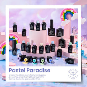 beetles color swatch fan displaying 20 macaroon pastel shades for design planning