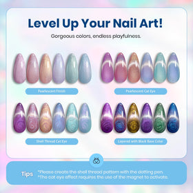 Beetles Gel Polish swatch palette on hand showing six sparkly wearable shades