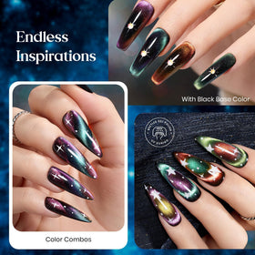 Beetles swatches red blue gold showing color-shifting pigments and vibrant finish