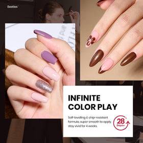 Beetles color swatches lined up highlighting tonal winter hues for easy selection