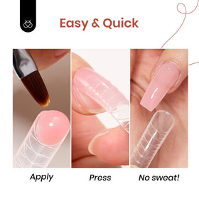 beetles color swatches of clear pink white and builder for shade selection